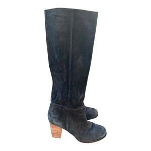 Cole Haan Black Suede Nike Air heeled boot size 7 b